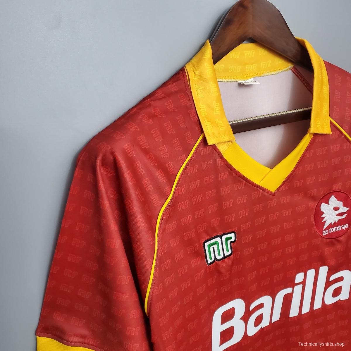 Retro Roma 90/91 home Soccer Jersey