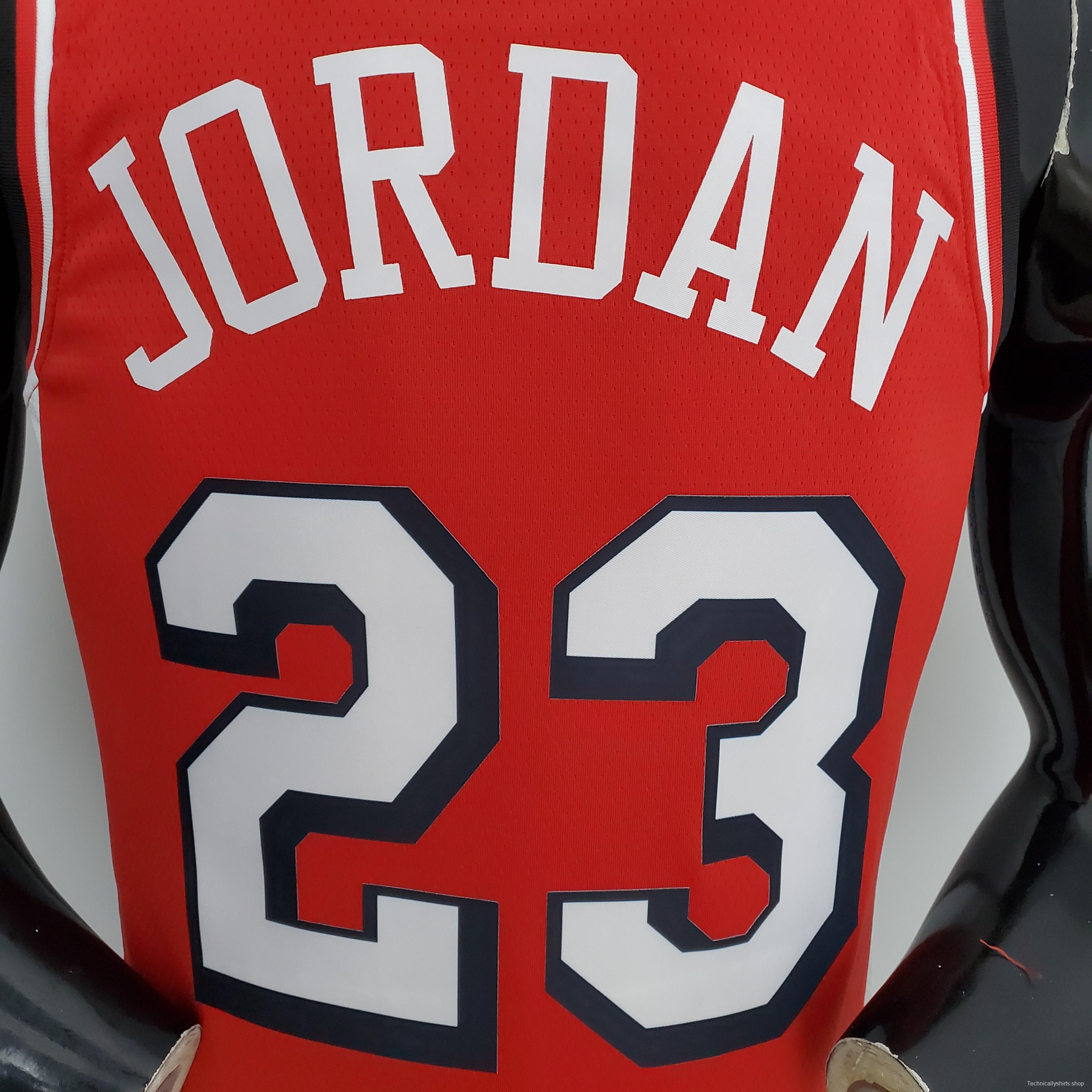 75th Anniversary 2022 Season Chicago Bulls JDRDAN#23 City Edition Red NBA Jersey