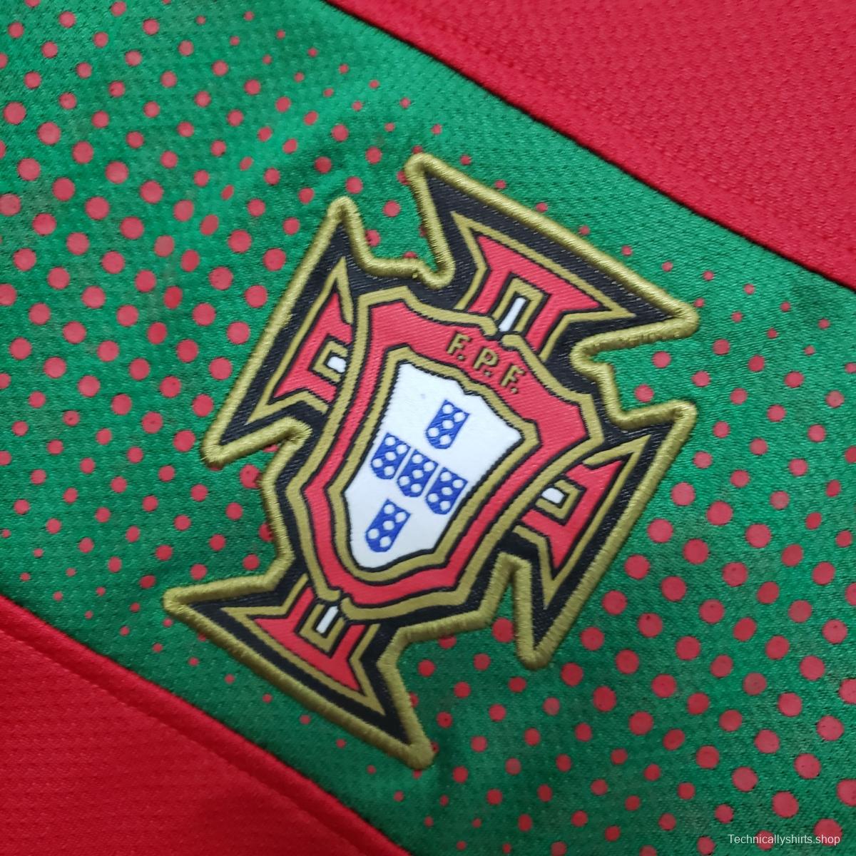 2010 Portugal red Camisa de futebol retro Soccer Jersey