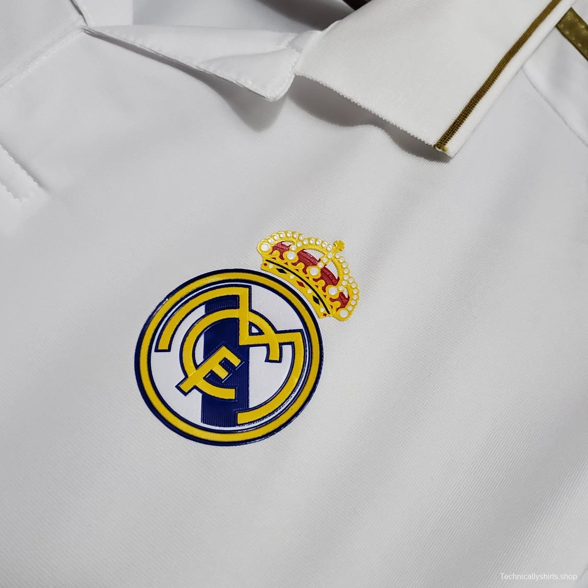 Retro Real Madrid 11/12 Long sleeve home Soccer Jersey