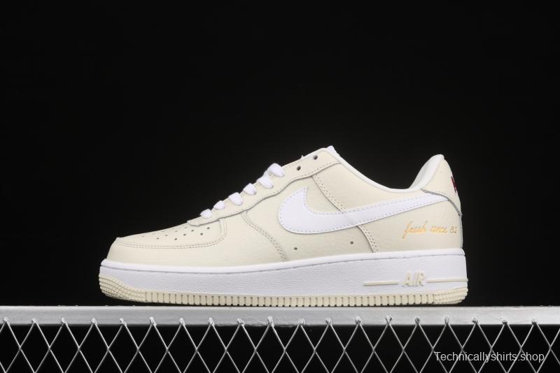 NIKE Air Force 1x 07 Rpm EMB popcorn cream low-top leisure sports board shoes CW2919-100