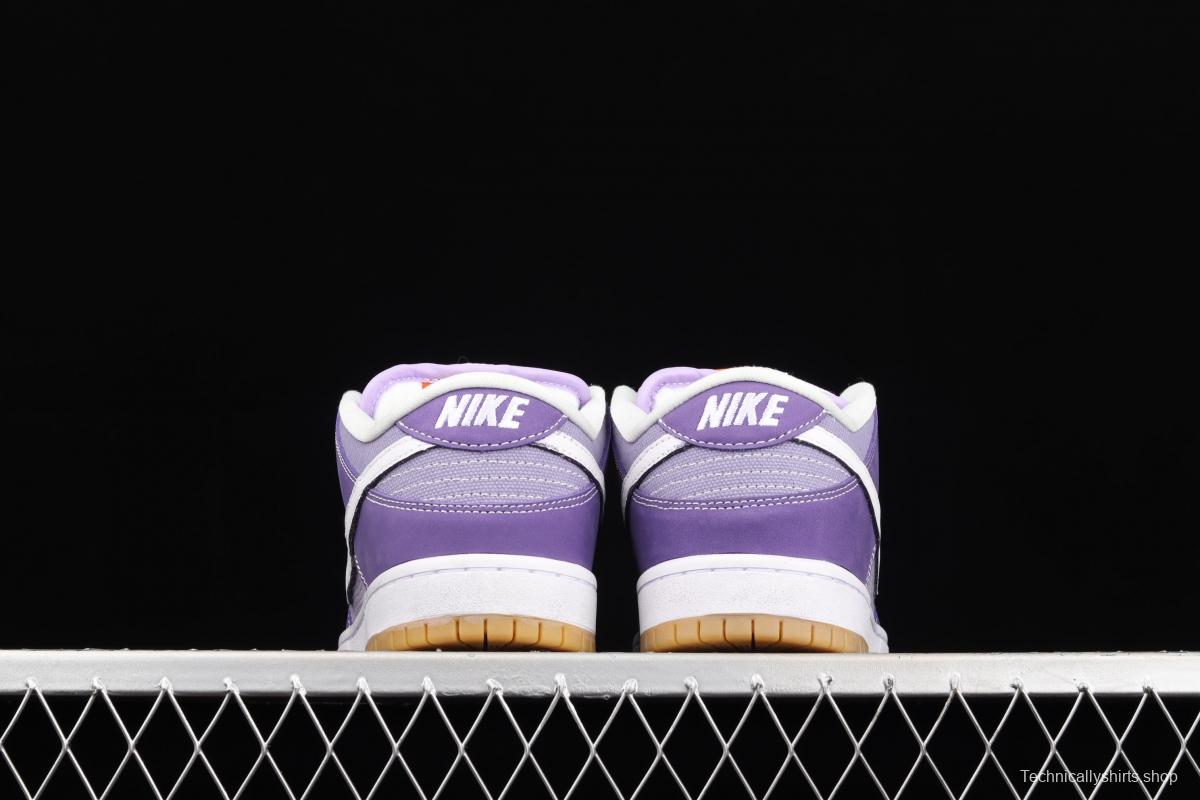 NIKE SB DUNK Low Prm secret purple color SB buckle rebound fashion casual board shoes DA9658-500