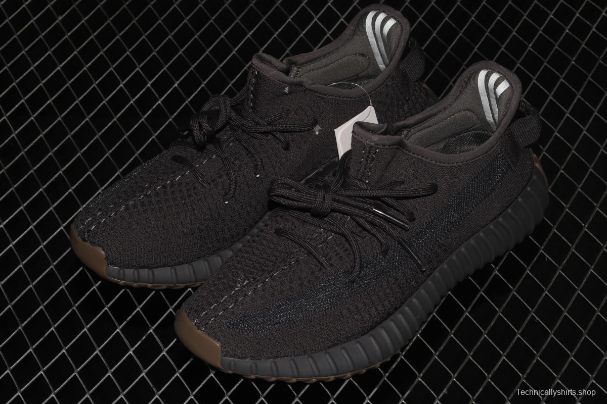 Adidas Yeezy Boost 350V2 Cinder FY2903 Darth Coconut 350 second generation hollowed-out side transparent rubber black angel color