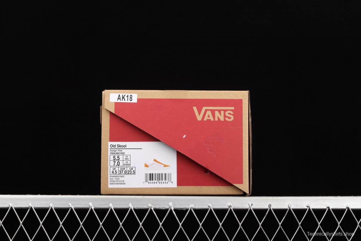 Vans Old Skool official website correct version 2021 orange soda 2.0low-top casual board shoes VN0A38G19XE