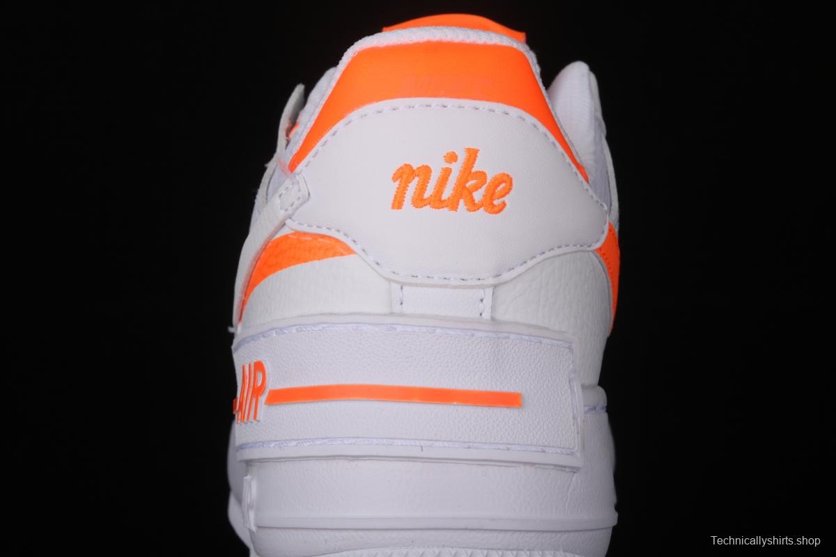 NIKE Air Force 1 ShAdidasow White Orange Light weight heightened low side White Board shoes CI0919-103