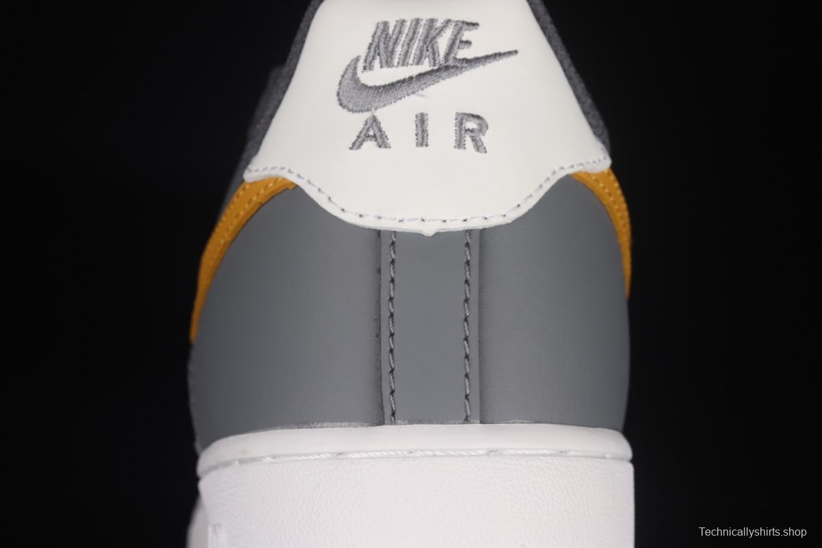 NIKE Air Force 11007 Low white, gray and yellow color low-top casual board shoes CW2288-110,