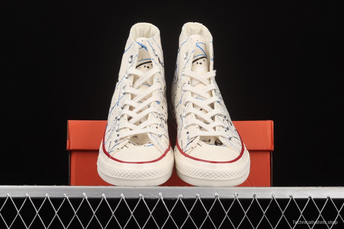 Converse Chuck 70s watercolor splash ink Chinese style high-top leisure board shoes 170802C