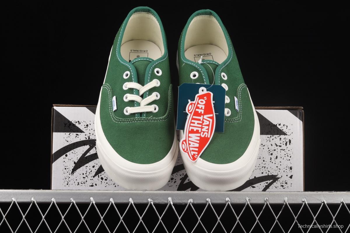 Vans OG Authentic Lx green suede vulcanized low upper shoes VN0A4BV94JG