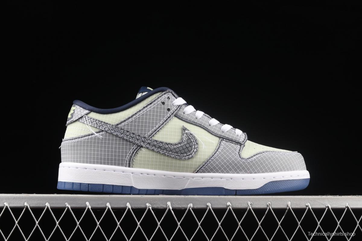 Unlon x NIKE SB DUNK Low joint style dark blue and green SB rebound fashion casual board shoes DJ9649-401