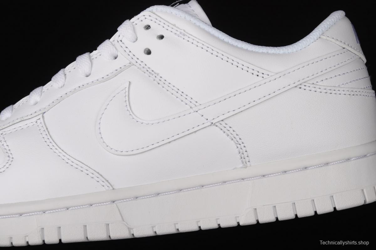 NIKE SB DUNK Low Prm pure white color SB buckle rebound fashion leisure board shoes DD1503-109