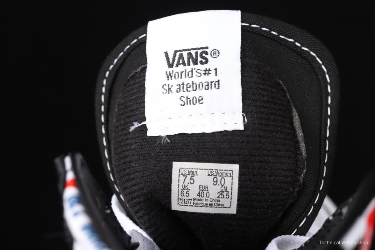 Vans Sk8-Hi 138Decon logo printed side stripes high-end casual high-upper shoes VN0A3MV13P0