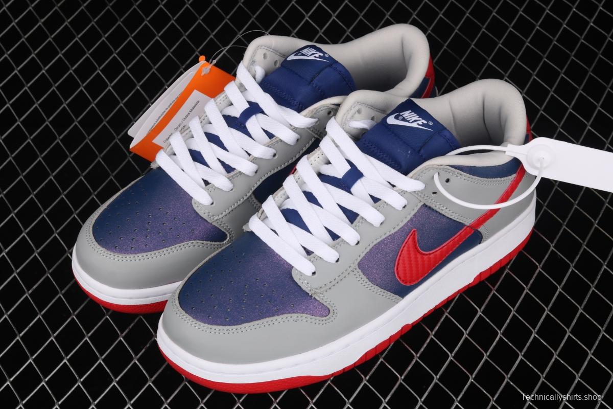 NIKE DUNK Low Samba Japan restricts the sale of Super Blue / Samba Red-Silver leisure sports board shoes CZ2667-400