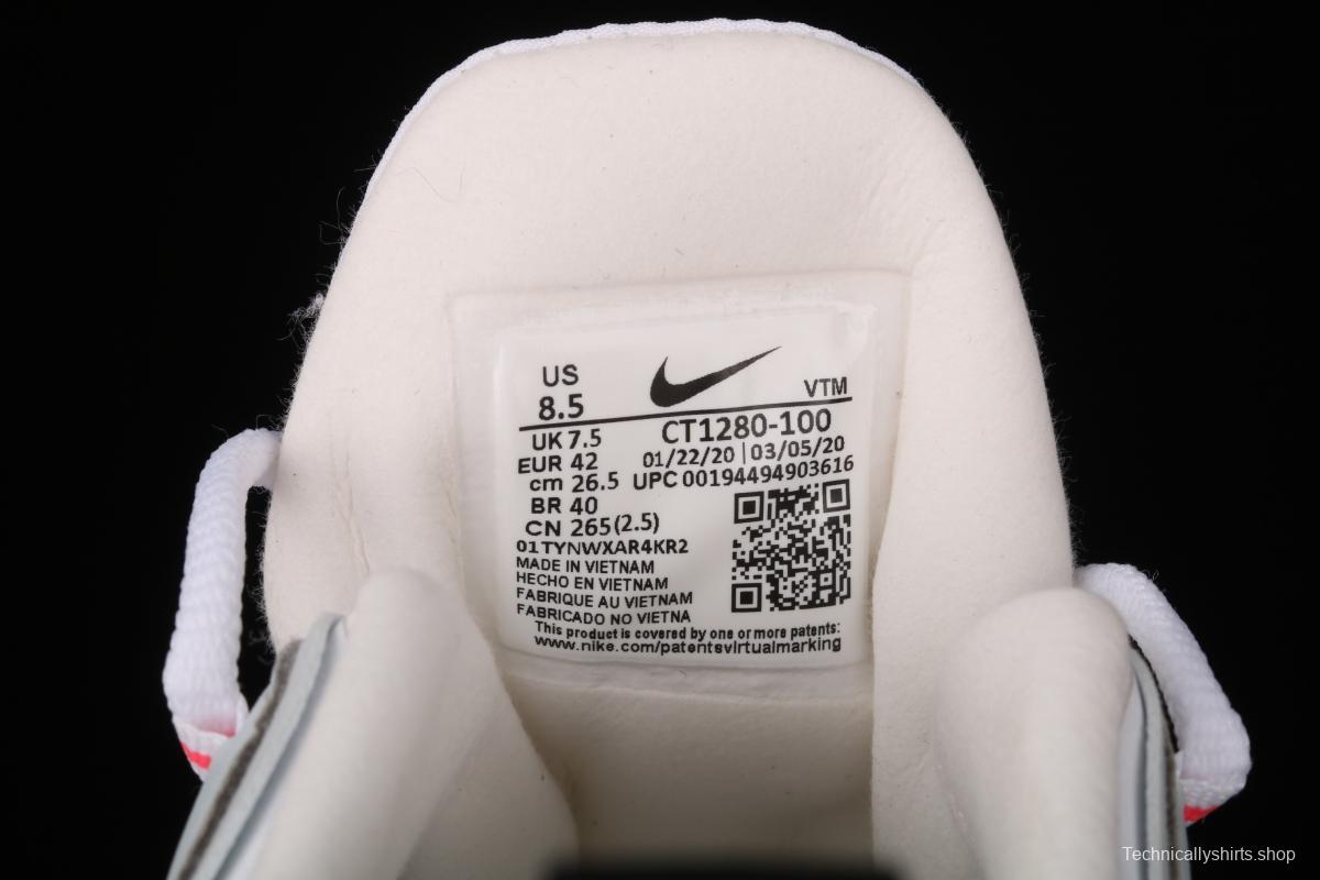 NIKE Air Max 270React new high-frequency mesh hollowing out function half-palm air cushion running shoes CT1280-100