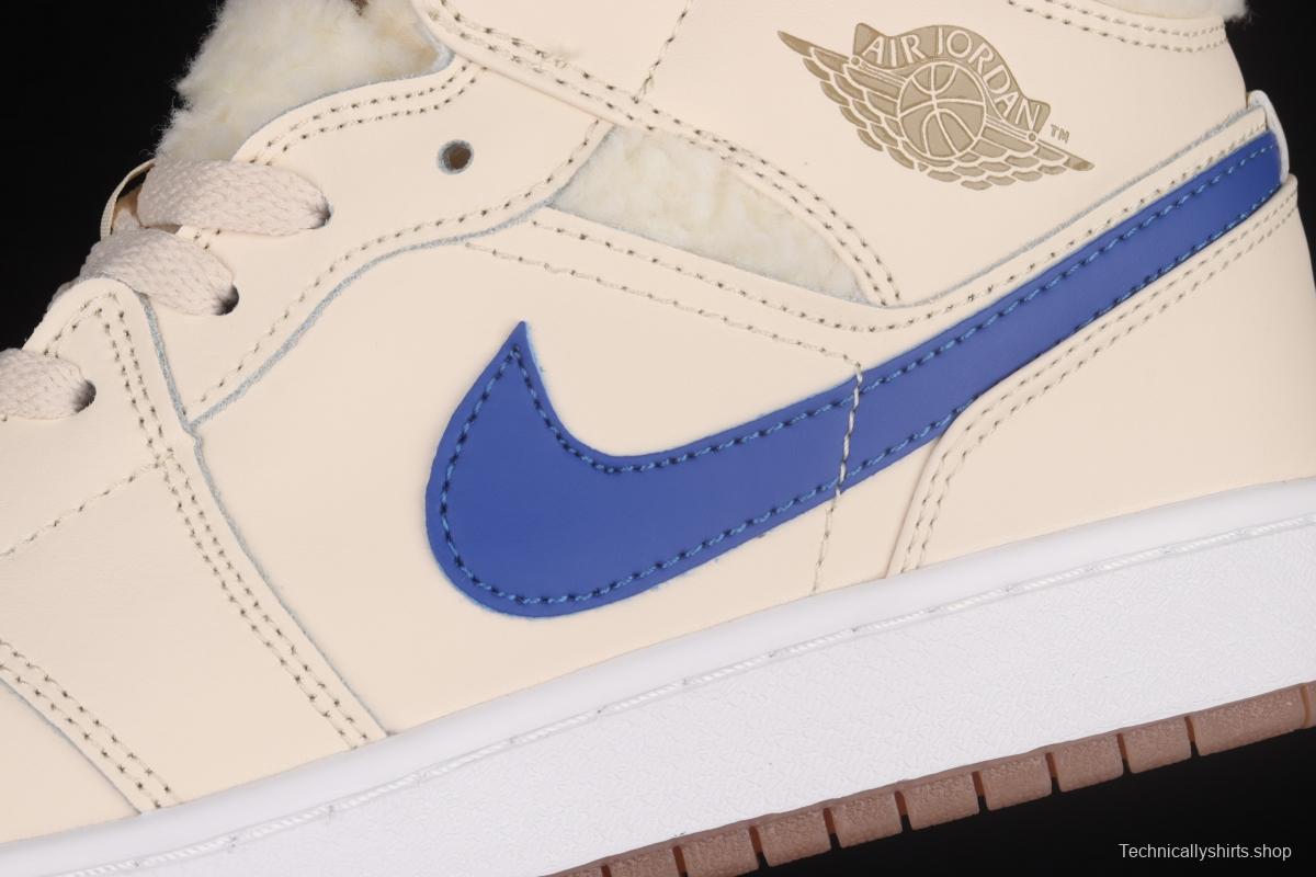 Air Jordan 1 Mid Pearl Milk Tea Zhongbang Basketball shoes DO2207-264