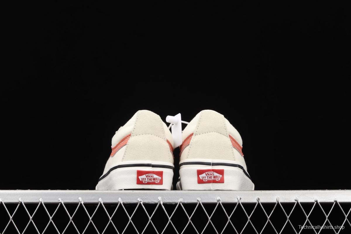 Vans Sk8-Low Reissue S classic rice white orange low-top casual canvas shoes VN0A4UWI4WU