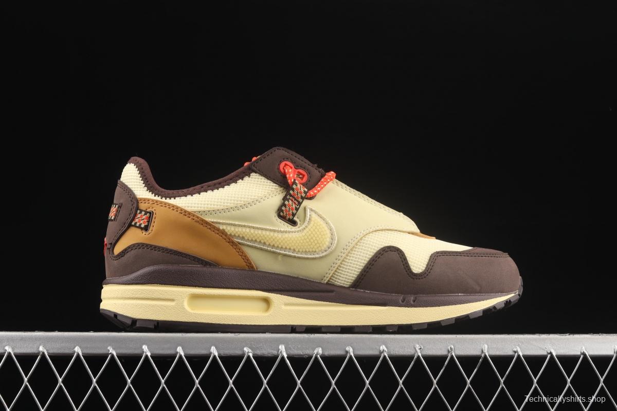 Travis Scoot x Nike Air Max 1 joint beige vintage casual running shoes DO9392-200