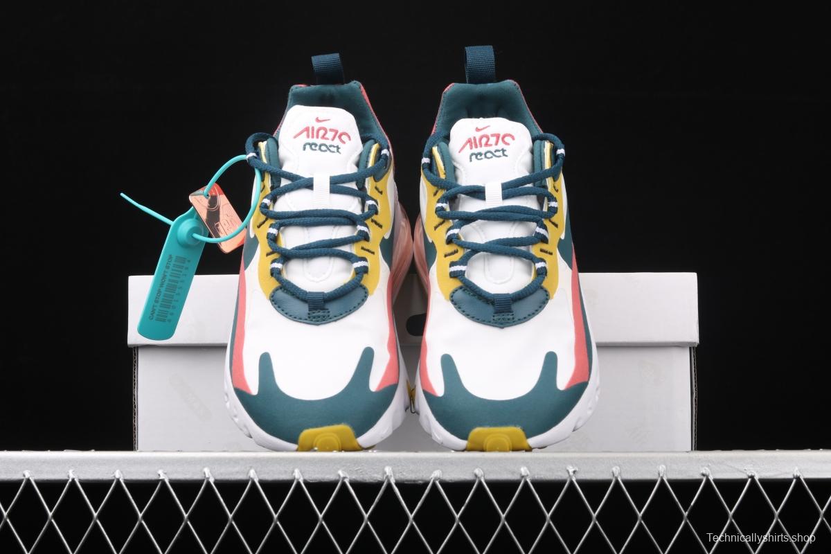 NIKE Air Max 270React new high frequency mesh hollowed-out half-palm air cushion running shoes CT1264-103