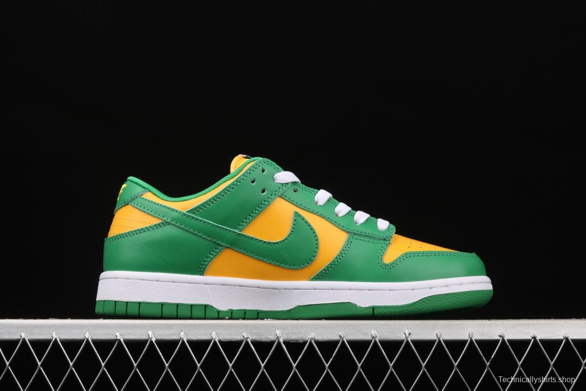 NIKE DUNK SB Low SP Brazil Slam Dunk Series retro low-top leisure sports skateboard shoes CU1727-700