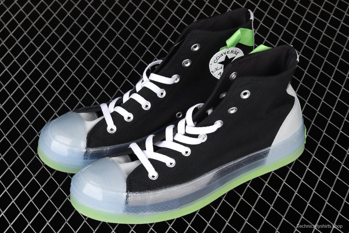 Converse Chuck Taylor All Star CX neutral crystal jelly soles green impact color canvas high upper shoes 170834C