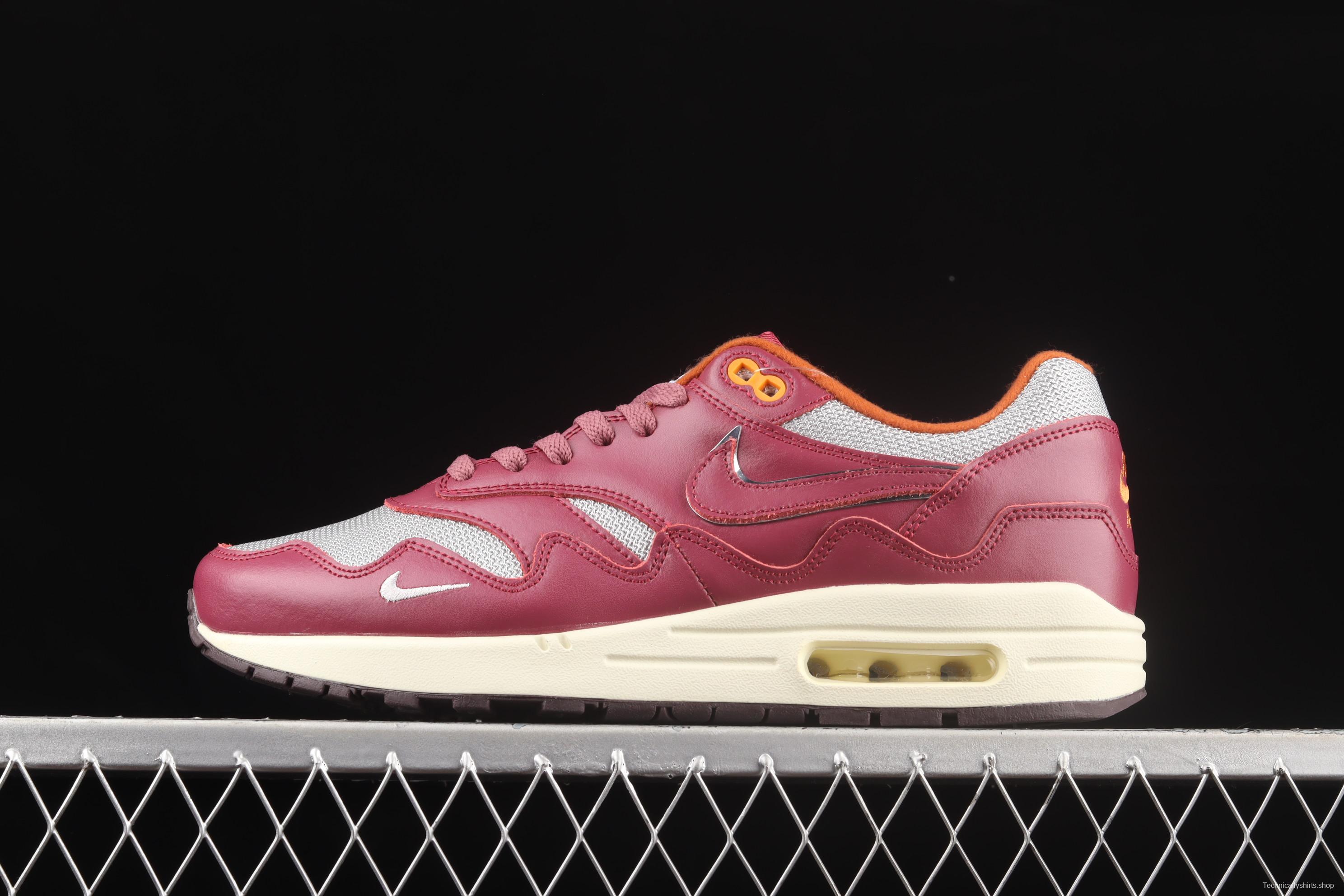 Patta x Nike Air Max 1 joint style half-palm air cushion retro running shoes DO9549-001