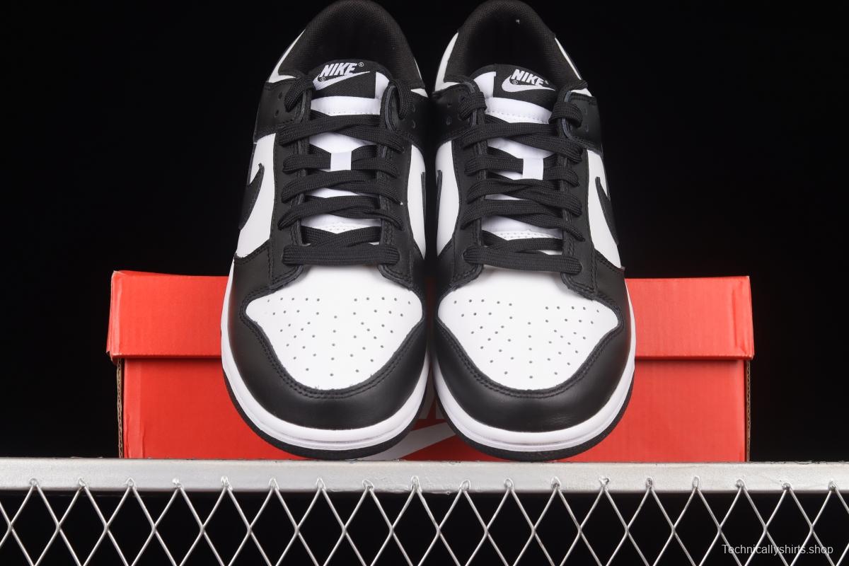 NIKE SB DUNK Low prm black and white panda SB buckle broken backboard fashion casual shoes DD1391-100