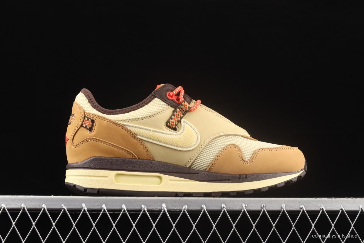 Travis Scoot x Nike Air Max 1 joint beige vintage casual running shoes DO9392-701