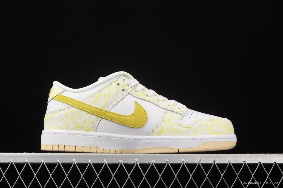 NIKE SB DUNK Low Prm yellow and white color SB buckle rebound fashion leisure board shoes DM9467-700