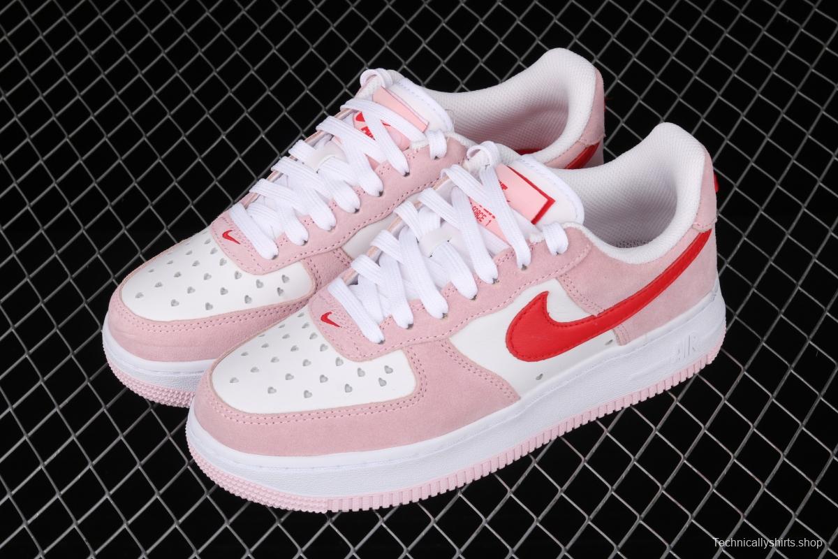 NIKE Air Force 11607 QS Pink Valentine's Day PEACEMINUSONE same style DD3384-600