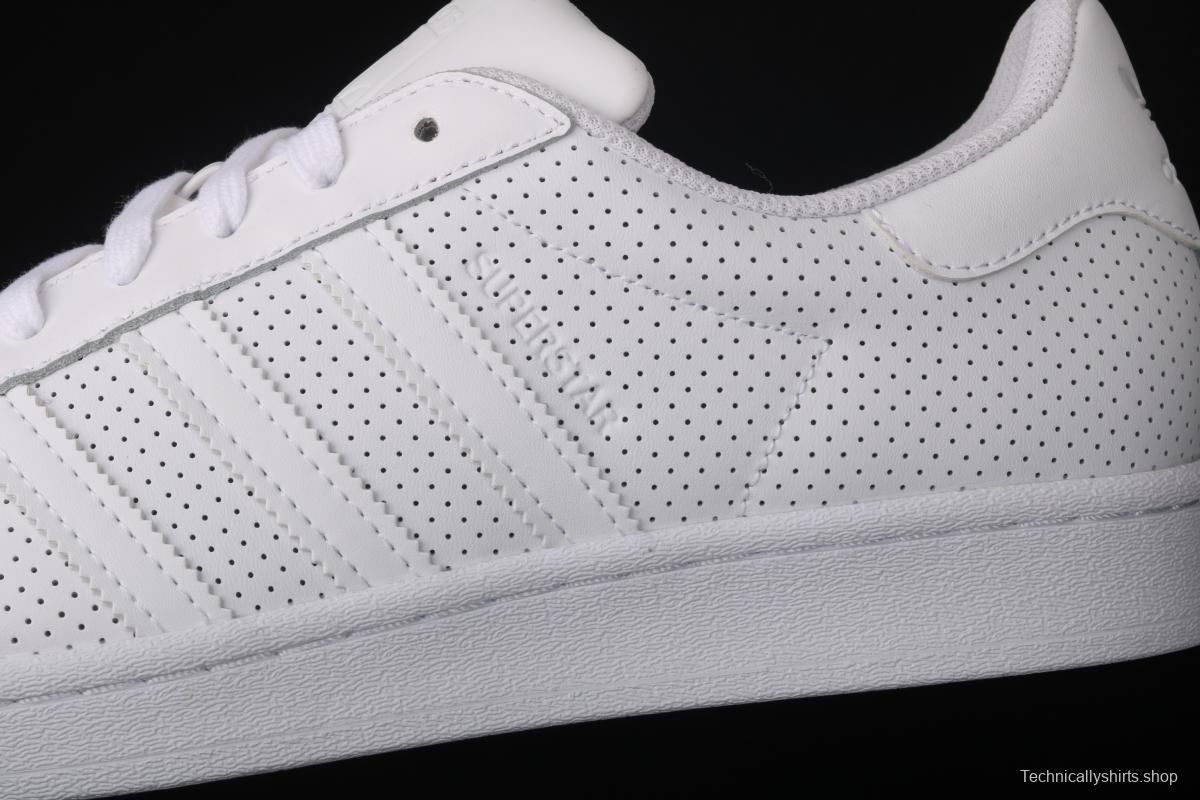 Adidas Superstar FV3445 shell head 50th anniversary limited all-white punching sports leisure board shoes