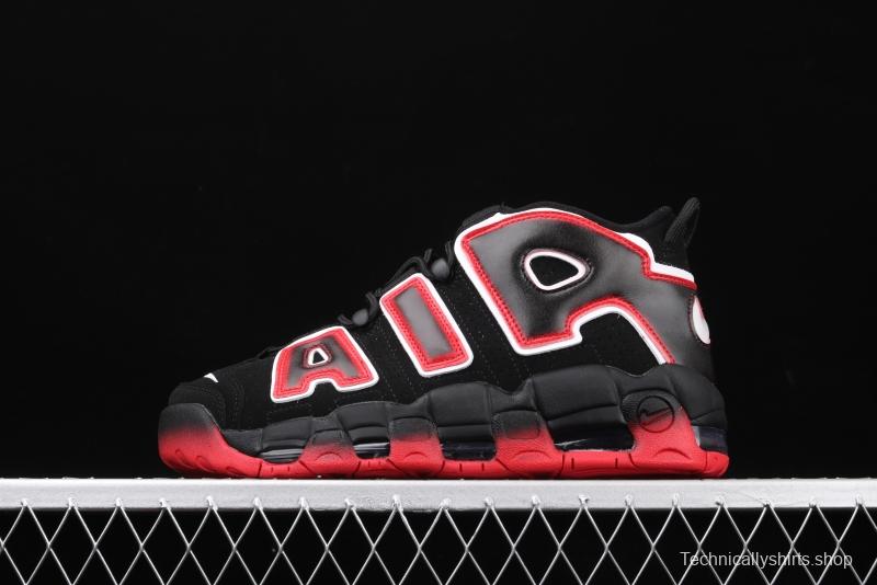 NIKE Air More Uptempo 96 QS Laser Crimson Pippen initial series classic high street leisure sports culture basketball shoes black lava gradual red and white CJ6129-001