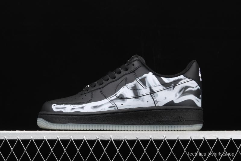 NIKE Air Force 1x 07 Skeleton QS Halloween luminous skeleton limited casual board shoes BQ7541-001