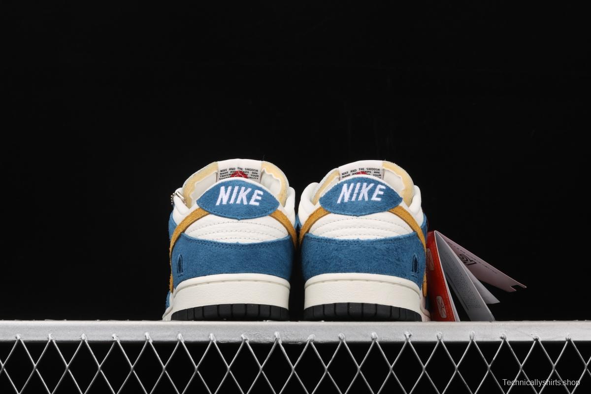 Kasina x NIKE SB DUNK Low co-signed blue and yellow retro low-top leisure sports skateboard shoes CZ6501-100