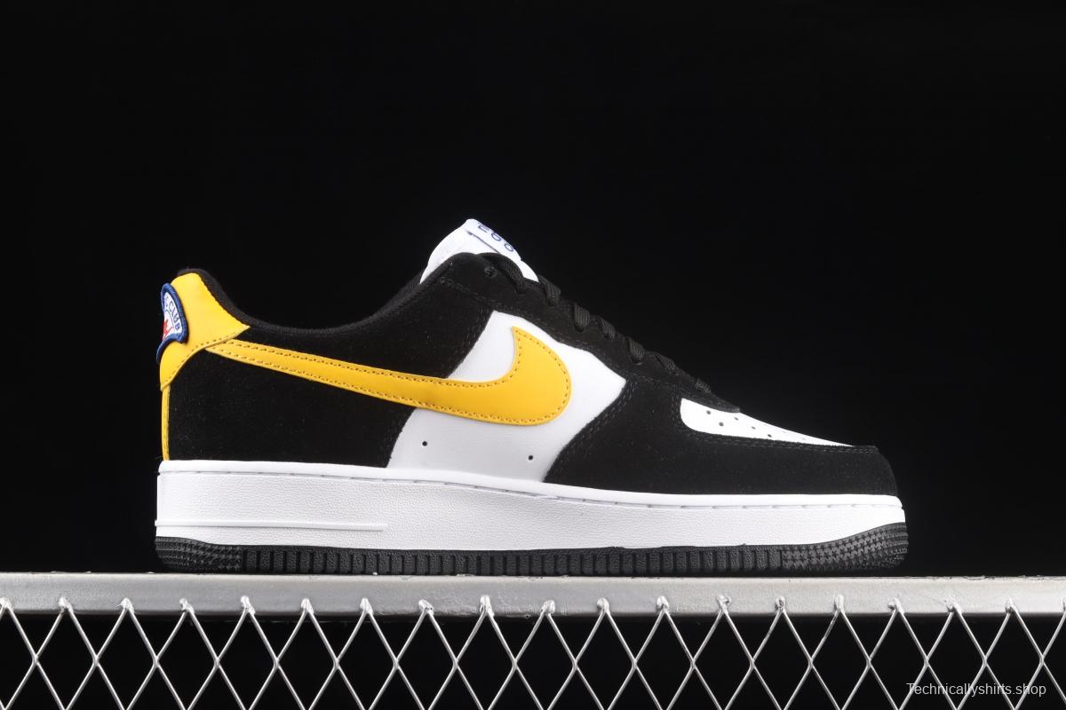 NIKE Air Force 1x 07 Low black, white, yellow hook low top casual board shoes DH7568-002