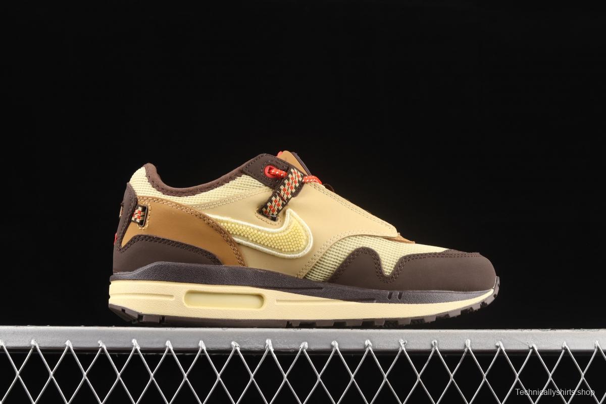 Travis Scoot x Nike Air Max 1 joint beige vintage casual running shoes DO9392-200