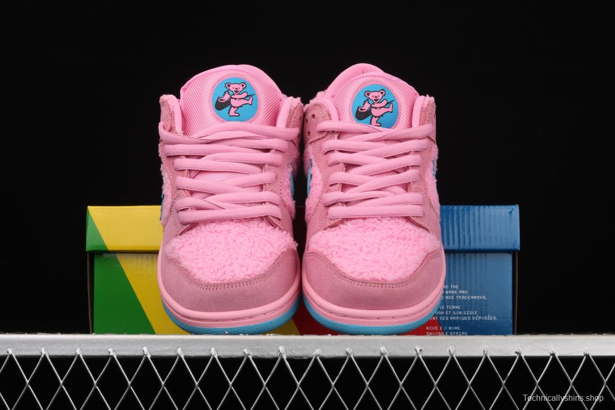 Grateful DeAdidas x NIKE SB DUNK Low Yellow Bear joint style pink and blue bear sports skateboard shoes CJ5378-600