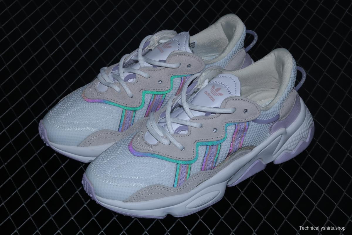 Adidas Originals Ozweego W FY3129 Darth clover retro 3M reflective breathable running shoes