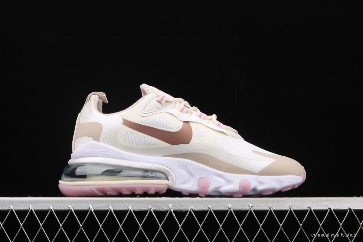 NIKE Air Max 270React new high-frequency mesh function half-palm air cushion running shoes CU9333-100