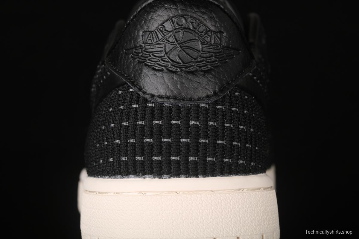 Air Jordan 1 Low knitted black low top basketball shoes AH4506-010