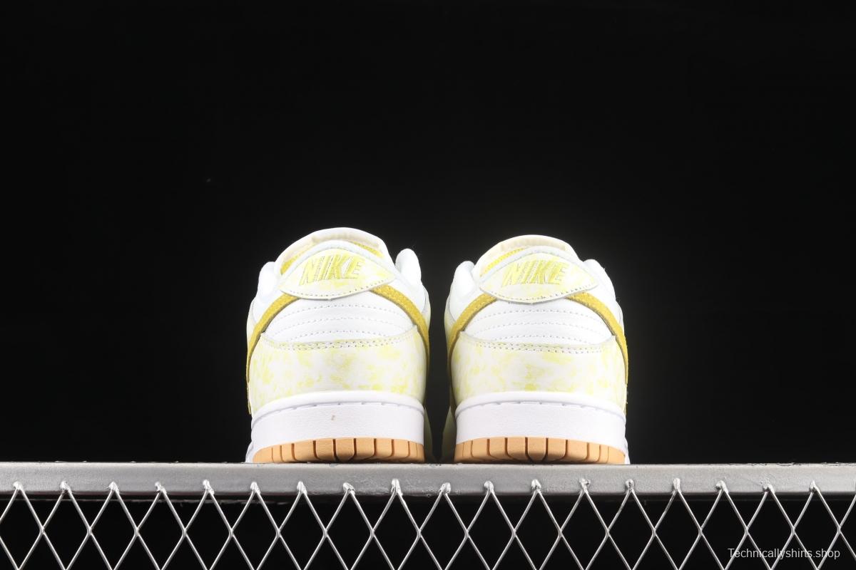 NIKE SB DUNK Low Prm yellow and white color SB buckle rebound fashion leisure board shoes DM9467-700