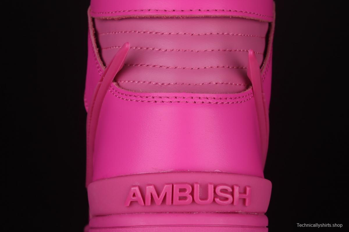 Ambush x NIKE DUNK High joint style pink high-top casual board shoes CU7544-600