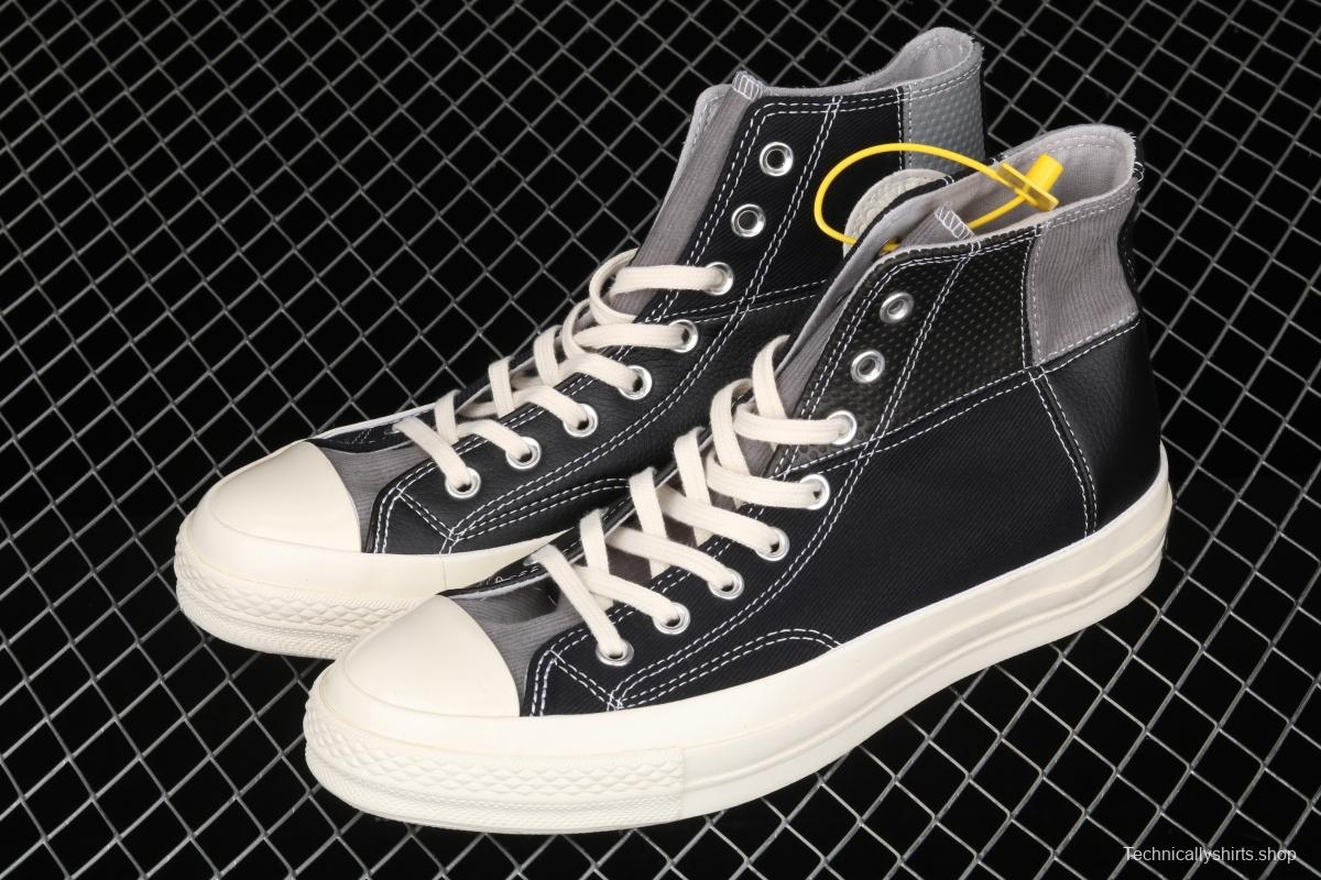 Converse Chuck 70 Converse limited mixed material splicing high-top casual board shoes 163220C