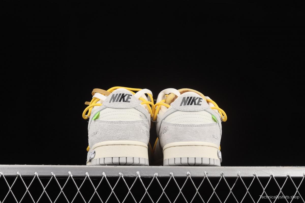 OFF-White x NIKE DUNK Low 12 of 50 OW suede SB buckle rebound fashion casual board shoes DJ0950-109