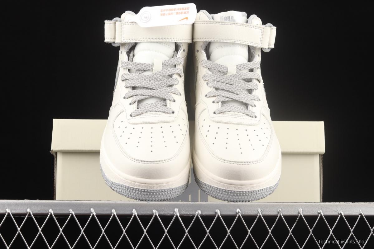 Undefeated x NIKE Air Force 1 Mid SU19 Silver Daredevil 3M reflective casual board shoes AO6617-306