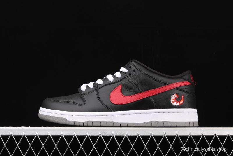 NIKE DUNK Low Premium 2020 black and red shrimp low-side leisure sports skateboard shoes 313170-060