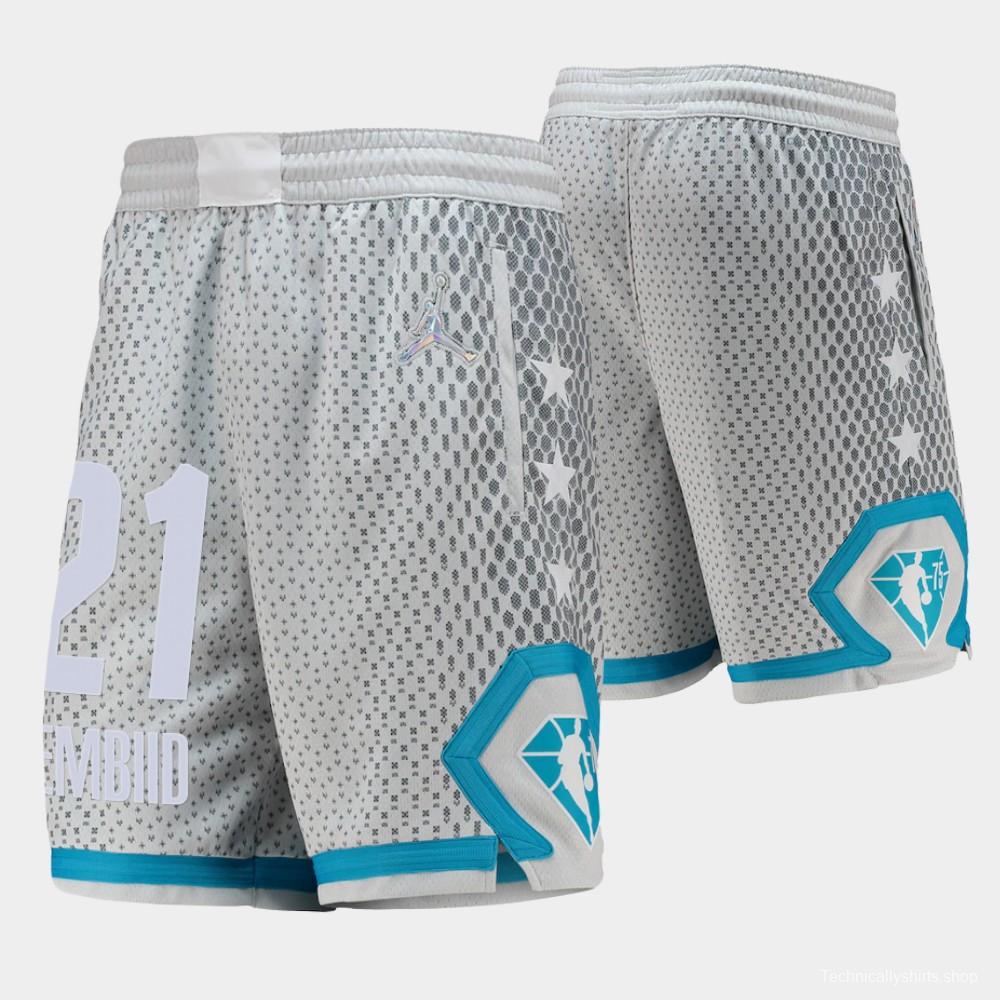 Adult 2022 All-Star Joel Embiid Gray Diamond Shorts