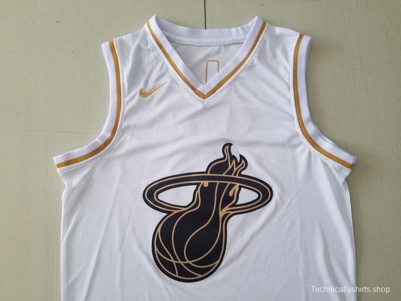 Dwyane Wade 3 White Golden Edition Jersey