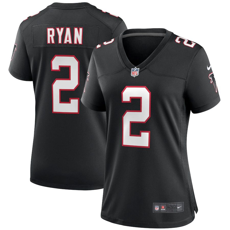 Women's Matt Ryan Black Throwback Player Limited Team Jersey