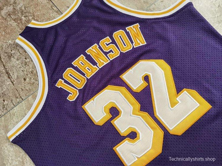 Men's Earvin Johnson Purple Retro Classic Team Jersey