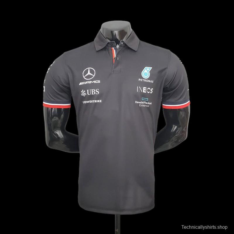 F1 Formula One Racing Suit; Mercedes POLO Black 