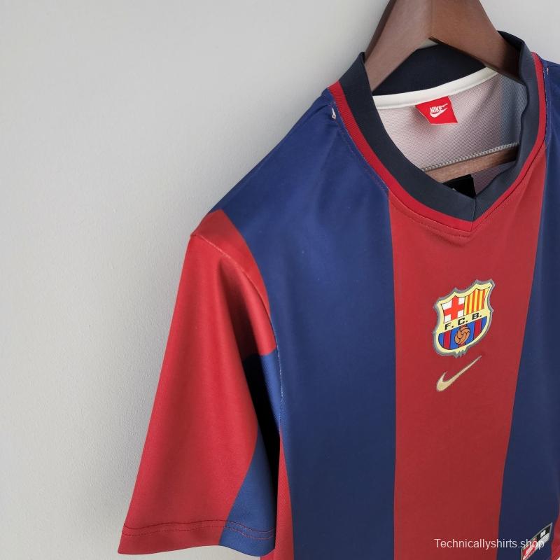 Retro 98/99 Barcelona Home  Soccer Jersey